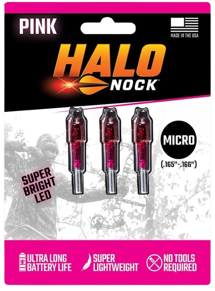 Lighted Nocks for Arrows with ON/Off Switch with H, S, GT Bushings